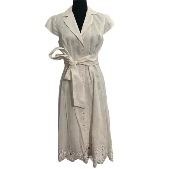 Jones New York Dresses & Skirts - Jones New York 100% Linen White Dress Size 8